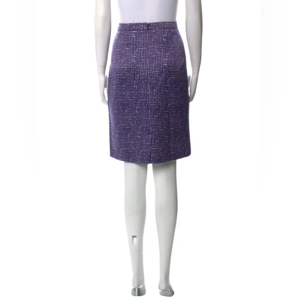 TORY BURCH Alix Pencil Skirt in Purple Stipp‎ - Picture 3 of 8